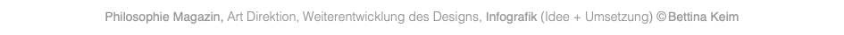 Philosophie Magazin, Art Direktion, Weiterentwicklung des Designs, Infografik (Idee + Umsetzung) © Bettina Keim